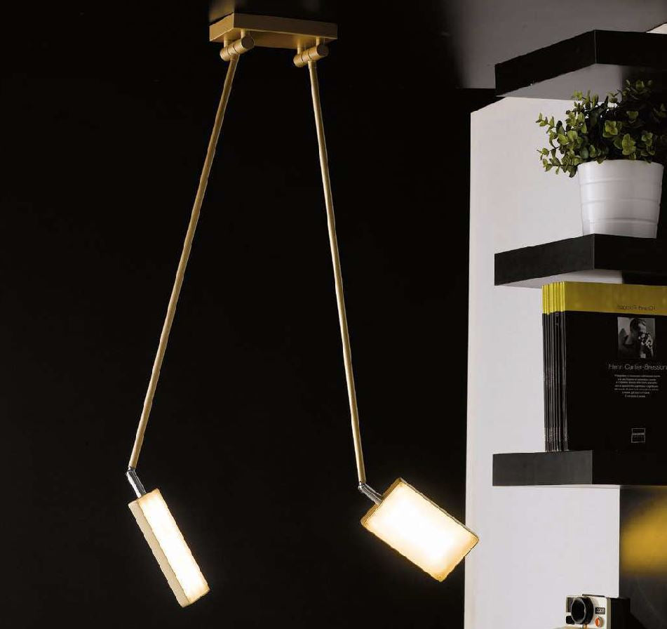 Sospensione LED in alluminio bianco-nero-silver-oro orientabile e regolabile 2x18W 3640LM 3200°k BOOK-PL Sospensione LED in alluminio bianco-nero-silver-oro orientabile e regolabile 2x18W 3640LM 3200°k BOOK-PL